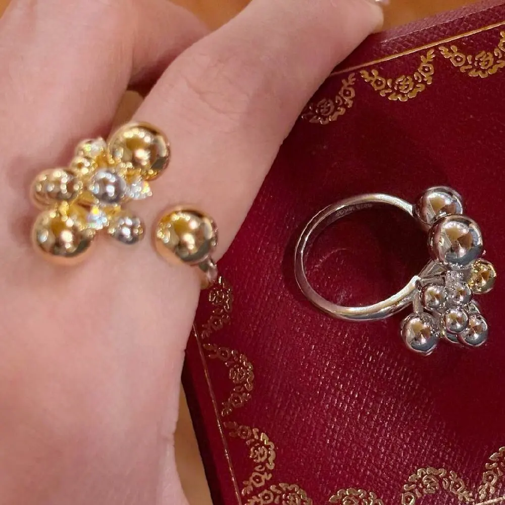 KQDANCE Design Vintage 925 Silver Thick Plated Gold Small Ball Ring For Women Men Open Finger Ring
KQDANCE Design Vintage 925 Silver Thick Plated Gold Small Ball Ring For Women Men Open Finger Ring