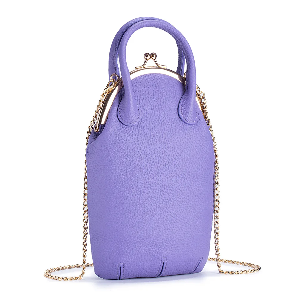 Multifunctional Women Genuine Leather Clutch Bag Mini Cowhide Phone Purse with Gold Chain Strap and Top Handle for Daily Use
Multifunctional Women Genuine Leather Clutch Bag Mini Cowhide Phone Purse with Gold Chain Strap and Top Handle for Daily Use