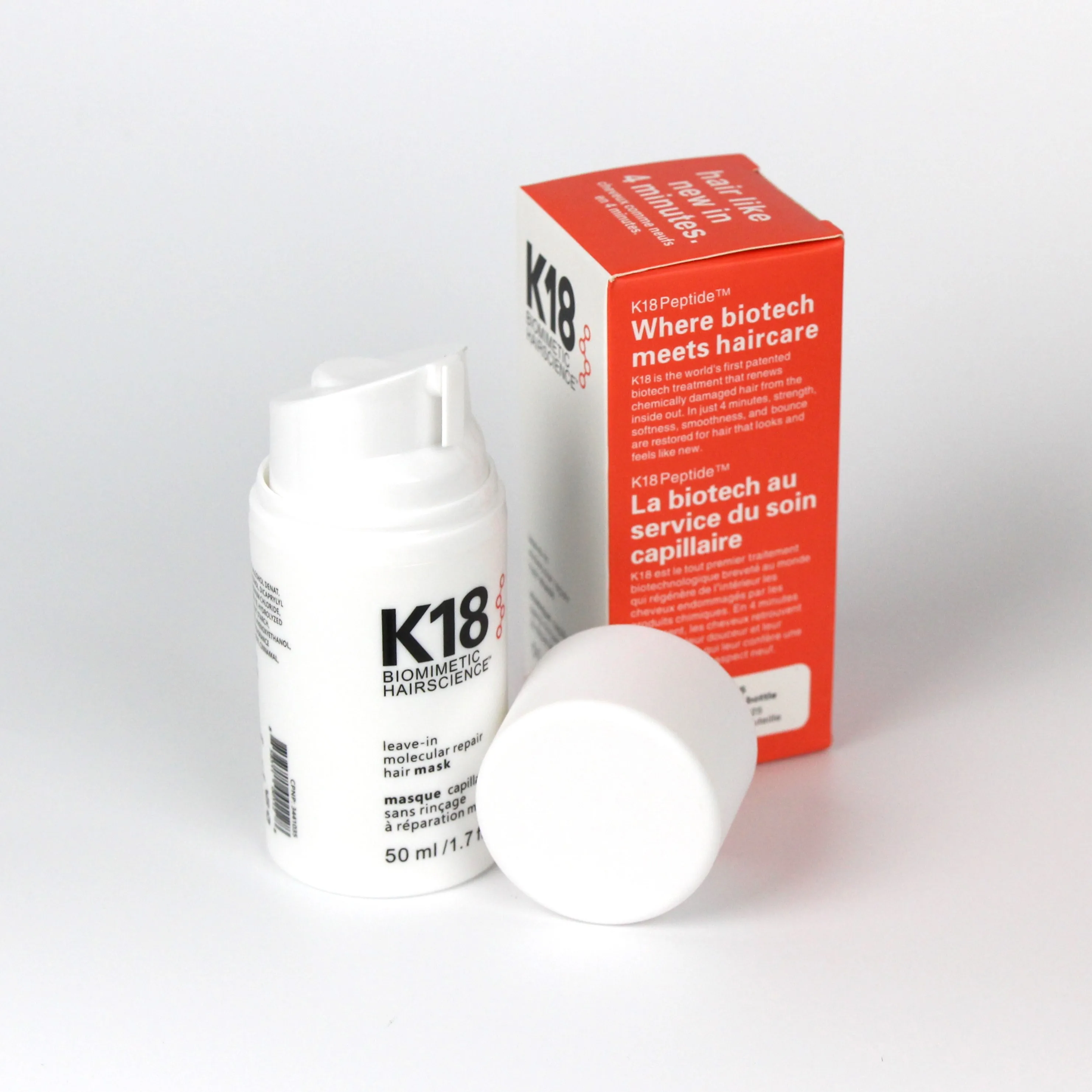 K18 Leave-In Molecular Hair Mask, Repairs Dry or Damaged Hair, Reverse Hair Damage from Bleach, Color, Chemical Services & Heat
K18 Leave-In Molecular Hair Mask, Repairs Dry or Damaged Hair, Reverse Hair Damage from Bleach, Color, Chemical Services & Heat