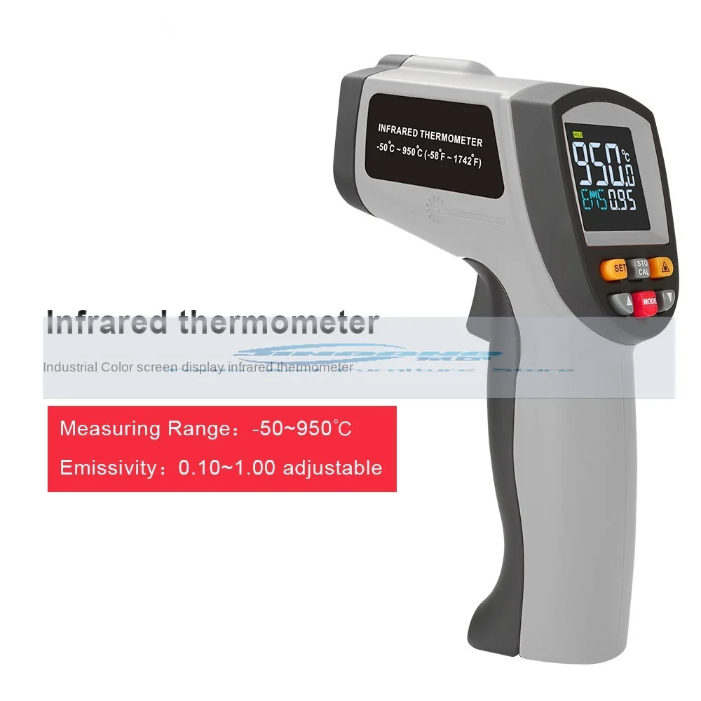 Gt950 Engelse Industriële Infrarood Thermometer Emissivity Instelbare Temperatuur Pistool Kleurenscherm Hoge Temperatuur
Gt950 Engelse Industriële Infrarood Thermometer Emissivity Instelbare Temperatuur Pistool Kleurenscherm Hoge Temperatuur
