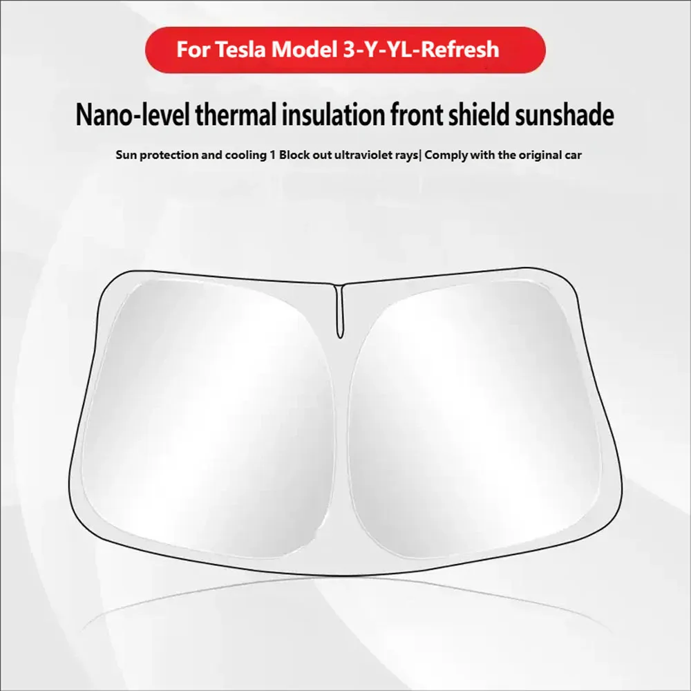 For Tesla Model 3-Y-YL-Refresh Car Windshield Sunshade Folding Front Window Sun Shade Cover Heat Protection Visor
For Tesla Model 3-Y-YL-Refresh Car Windshield Sunshade Folding Front Window Sun Shade Cover Heat Protection Visor
