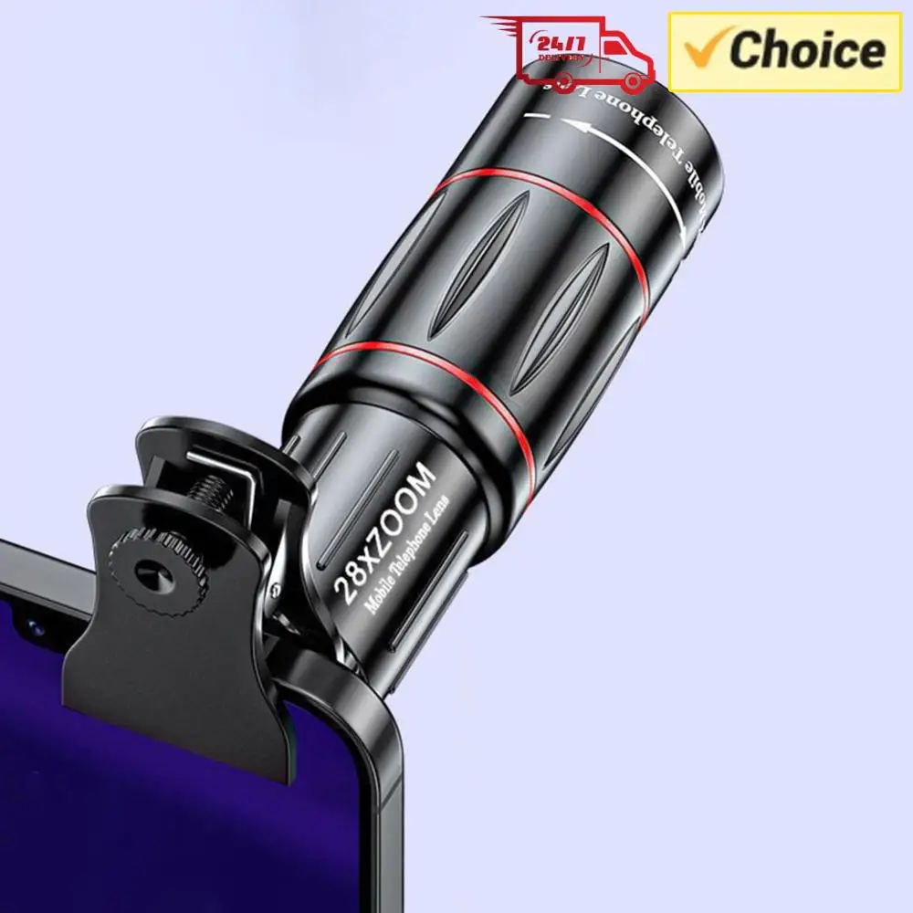 18/28/36X Mobile Phone Camera Lens Clip-On Zoom HD Telescope Lens Phone Camera Telephoto Lens for Camping Hunting Sports
18/28/36X Mobile Phone Camera Lens Clip-On Zoom HD Telescope Lens Phone Camera Telephoto Lens for Camping Hunting Sports