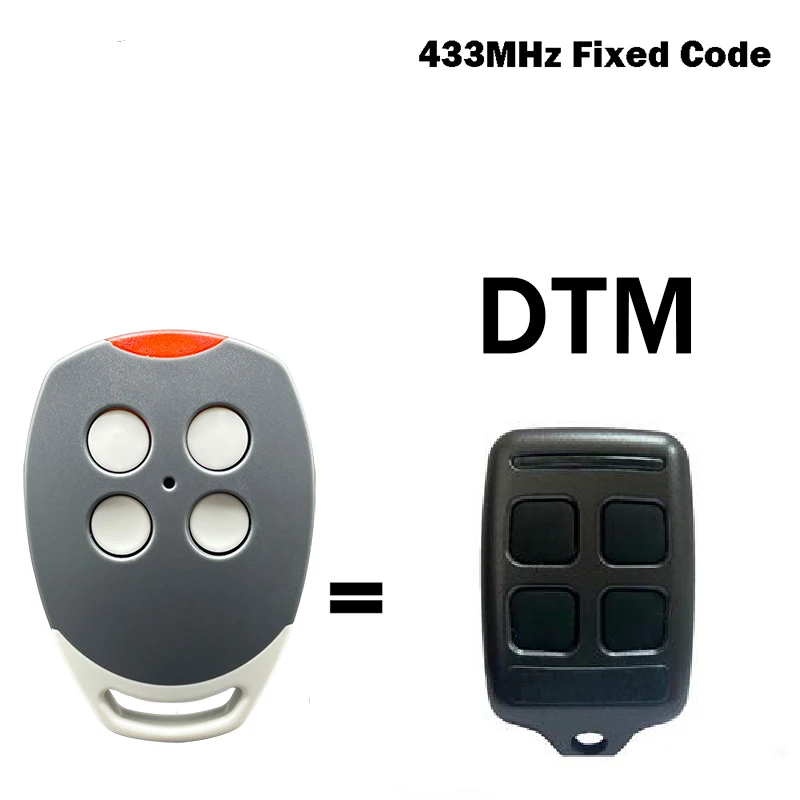 DTM Remote Control 433.92MHz Fixed Code Garage Door Remote Control DTM Opener Clone
DTM Remote Control 433.92MHz Fixed Code Garage Door Remote Control DTM Opener Clone