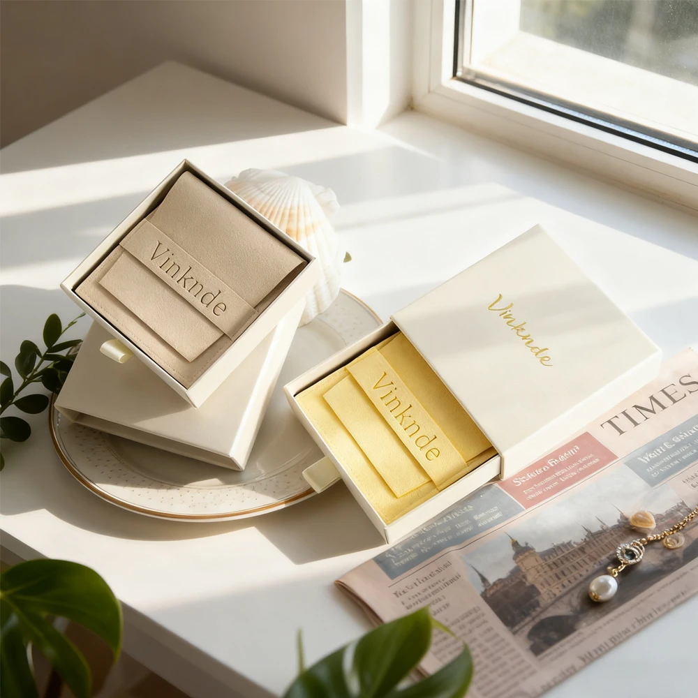 Customizable Portable 7x7x2.5cm Beige Pull-Out Box for Earrings Necklace Ring Cardboard Paper Drawer Storage Boxes Bag Pouch
Customizable Portable 7x7x2.5cm Beige Pull-Out Box for Earrings Necklace Ring Cardboard Paper Drawer Storage Boxes Bag Pouch