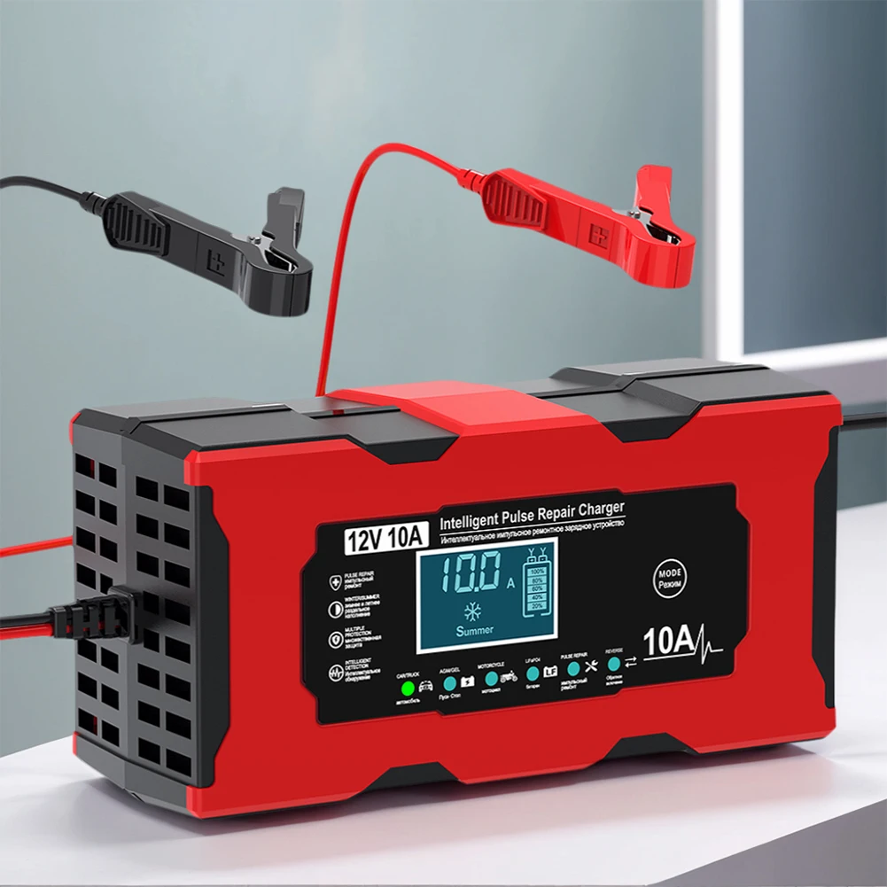 12V 10A Car Battery Charger Electric Motorcycles Charger Smart Charger for Car Truck Boat SUV Lead-Acid AGM GEL Batteries
12V 10A Car Battery Charger Electric Motorcycles Charger Smart Charger for Car Truck Boat SUV Lead-Acid AGM GEL Batteries