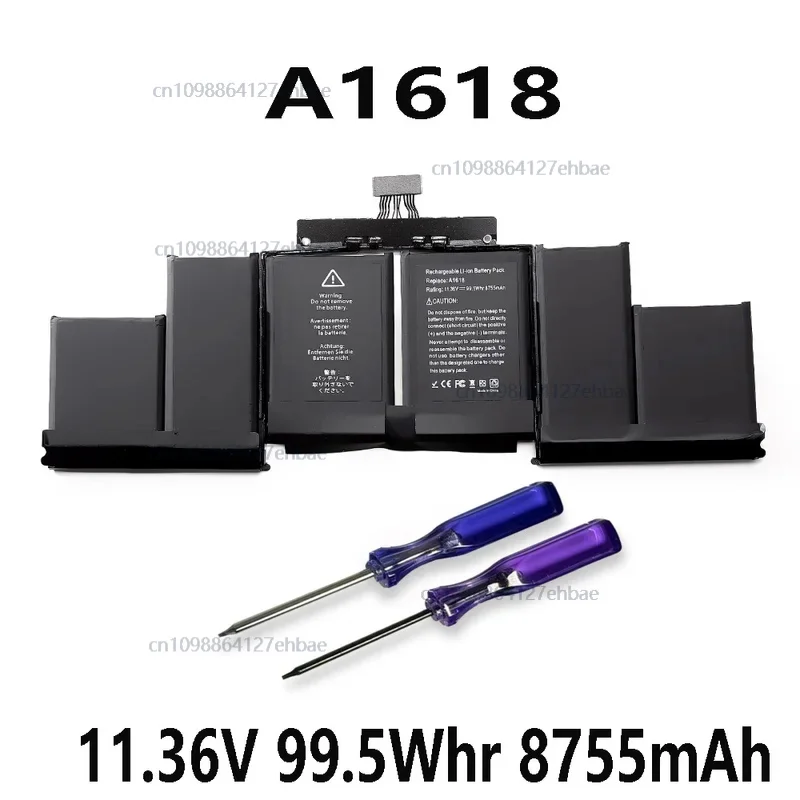 A1618 11.36V 99.5Wh 8755mAh Laptop battery for Apple MacBook Pro 15" Retina A1398 Mid 2015 Free Tools Fast
A1618 11.36V 99.5Wh 8755mAh Laptop battery for Apple MacBook Pro 15" Retina A1398 Mid 2015 Free Tools Fast