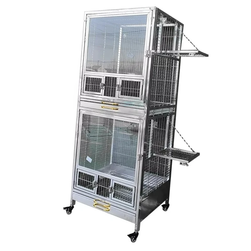 304 Stainless Steel Bird Cage, Luxury Villa with Animal Pattern Modern Design 
304 Stainless Steel Bird Cage, Luxury Villa with Animal Pattern Modern Design