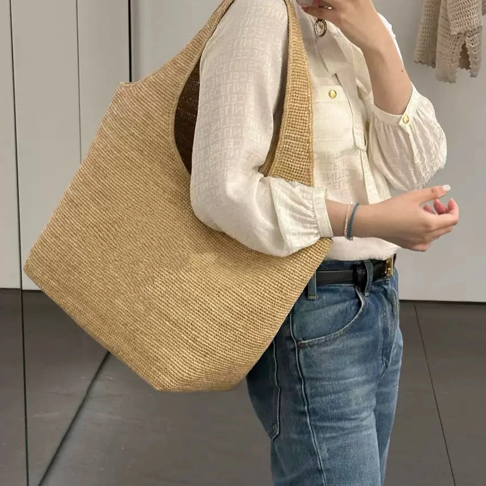Новая летняя пляжная сумка из плетеной соломки для женщин, сумка через плечо из рафии, богемная вязаная сумка-ведро, шоппер-тоут, сумка-тоут, сумка-хэндбэг
Новая летняя пляжная сумка из плетеной соломки для женщин, сумка через плечо из рафии, богемная вязаная сумка-ведро, шоппер-тоут, сумка-тоут, сумка-хэндбэг
