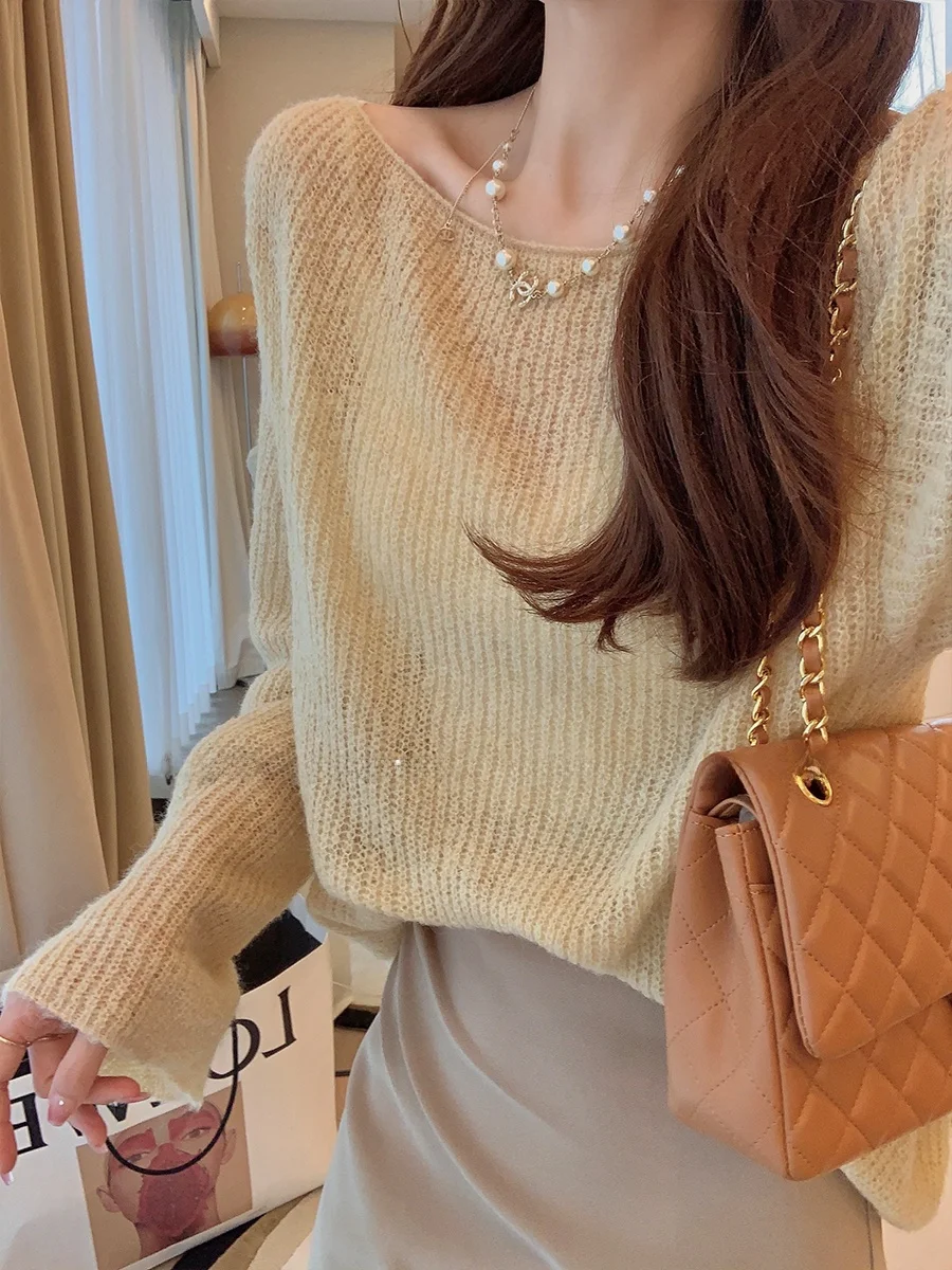 Женский свободный вязаный шерстяной свитер MUKOK, круглый вырез, пуловер, простой, длинный рукав, средней длины, однотонный, осенний, в стиле «ленивый шик»
Женский свободный вязаный шерстяной свитер MUKOK, круглый вырез, пуловер, простой, длинный рукав, средней длины, однотонный, осенний, в стиле «ленивый шик»