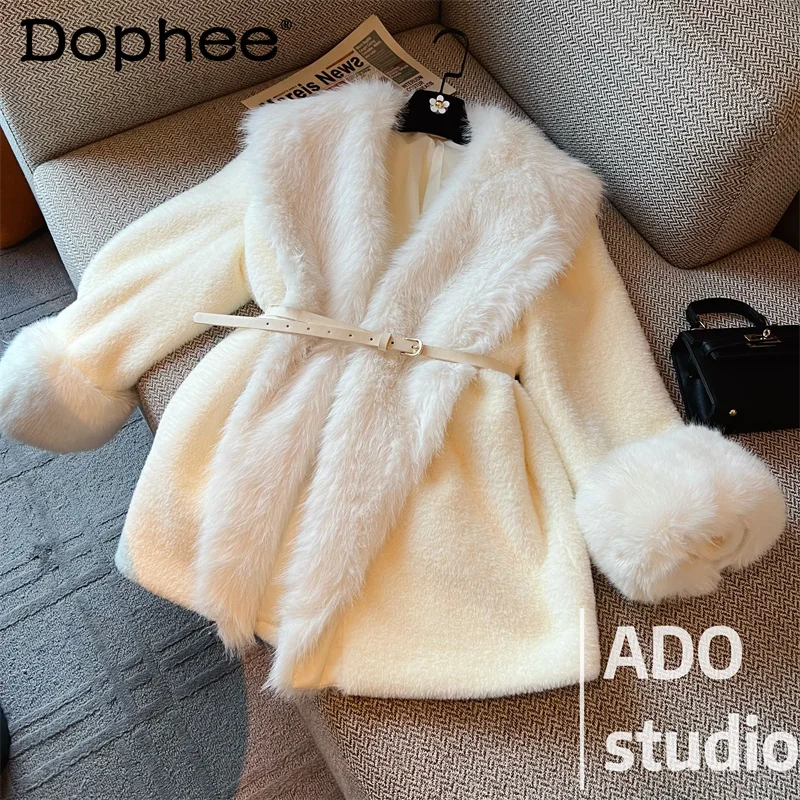 Solid Color Long Sleeves Woolen Fur Coat Women 2023 Winter New Mid-Length Slim Push Thicken Warm Coats and Jackets Female
Solid Color Long Sleeves Woolen Fur Coat Women 2023 Winter New Mid-Length Slim Push Thicken Warm Coats and Jackets Female