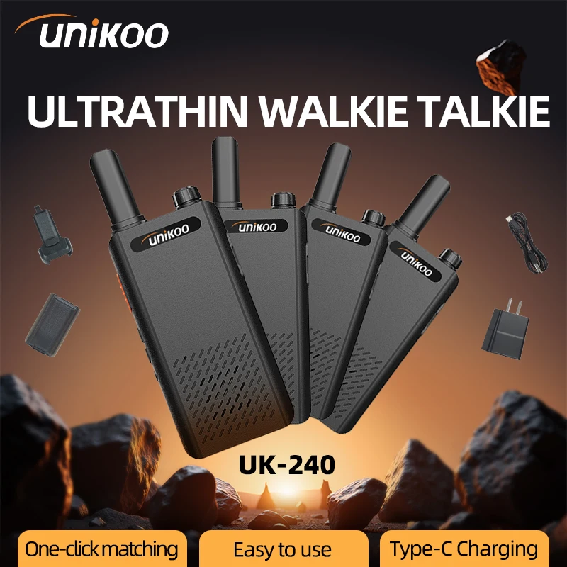 4 PCS Unikoo UK240 Walkie Talkie Wireless Set Portable Two Way Radio Station Comunicador Transceiver for Camping
4 PCS Unikoo UK240 Walkie Talkie Wireless Set Portable Two Way Radio Station Comunicador Transceiver for Camping