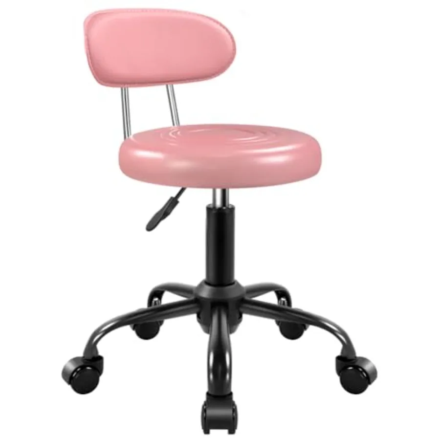 Rolling Stool with Wheels Swivel Stool with Back Height Adjustable Chair Ideal for SPA Salon Home Office Drafting Work Pink
Rolling Stool with Wheels Swivel Stool with Back Height Adjustable Chair Ideal for SPA Salon Home Office Drafting Work Pink