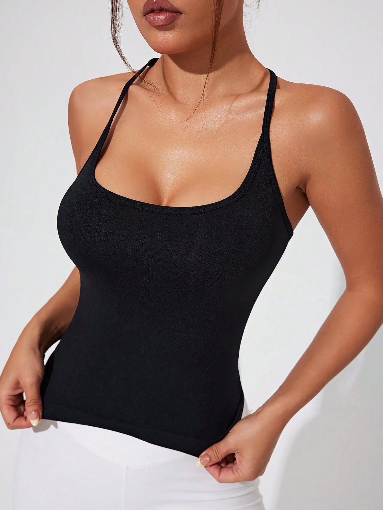 Women Thin Spaghetti Strap Cami Top U Neck Solid Sleeveless Slim Fit Basic Long Crop Tank Vest Daily Yoga Workout Camisole
Women Thin Spaghetti Strap Cami Top U Neck Solid Sleeveless Slim Fit Basic Long Crop Tank Vest Daily Yoga Workout Camisole