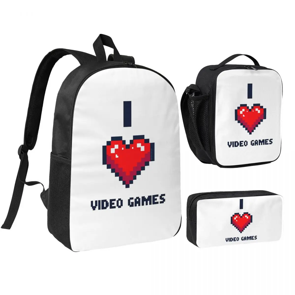 I Heart Video Games Backpack Student BookBag School Bag Shoulder Bags 3ps Insulated Lunch Bag Pencil Case
I Heart Video Games Backpack Student BookBag School Bag Shoulder Bags 3ps Insulated Lunch Bag Pencil Case