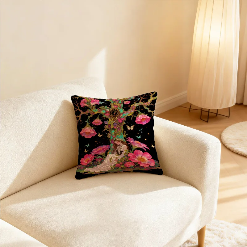18.18 Inch Enchanted Floral Fairy Throw Pillow Cover, Detachable Soft Cushion Case, Gothic Garden Sofa Home Decor
18.18 Inch Enchanted Floral Fairy Throw Pillow Cover, Detachable Soft Cushion Case, Gothic Garden Sofa Home Decor