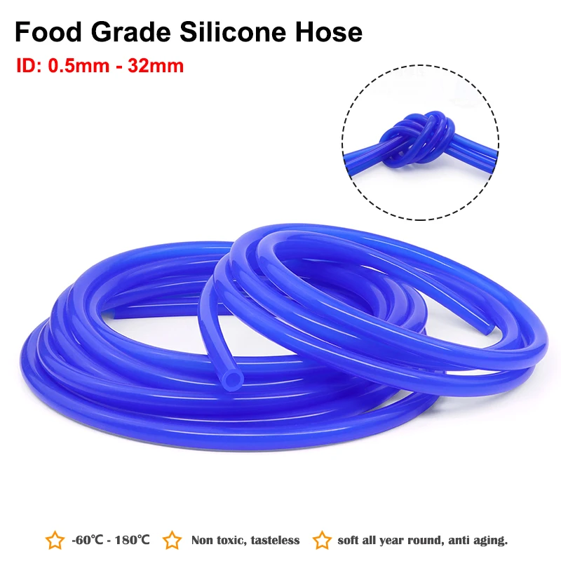1~10m Blue Silicone Tube ID 0.5 ~ 32mm Food Grade Tasteless High Temperature Resistant Flexible Drink Water Pipe Garden Hose
1~10m Blue Silicone Tube ID 0.5 ~ 32mm Food Grade Tasteless High Temperature Resistant Flexible Drink Water Pipe Garden Hose