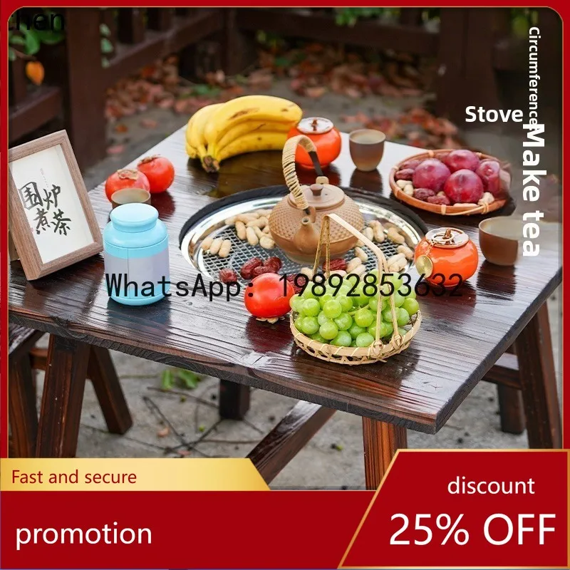 HT Table Крытый чайный гриль Круглый стол для барбекю из цельного дерева Журнальный столик
HT Table Крытый чайный гриль Круглый стол для барбекю из цельного дерева Журнальный столик