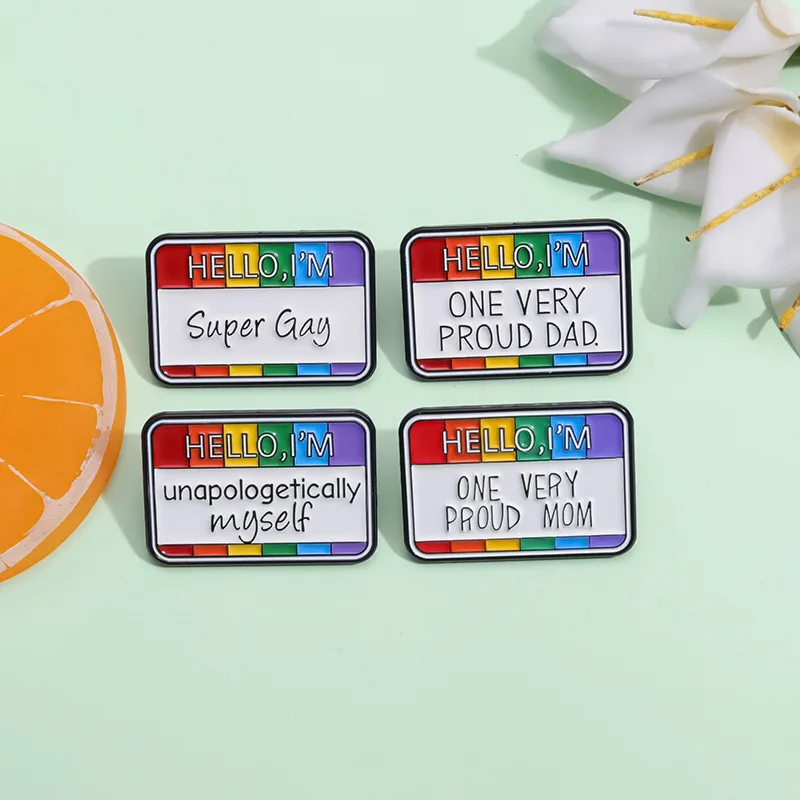Cute Rainbow Letter Nameplate Brooch Creative English Sentence Metal Badge Backpack Clothing Lapel Pins Gift Souvenir Wholesale
Cute Rainbow Letter Nameplate Brooch Creative English Sentence Metal Badge Backpack Clothing Lapel Pins Gift Souvenir Wholesale