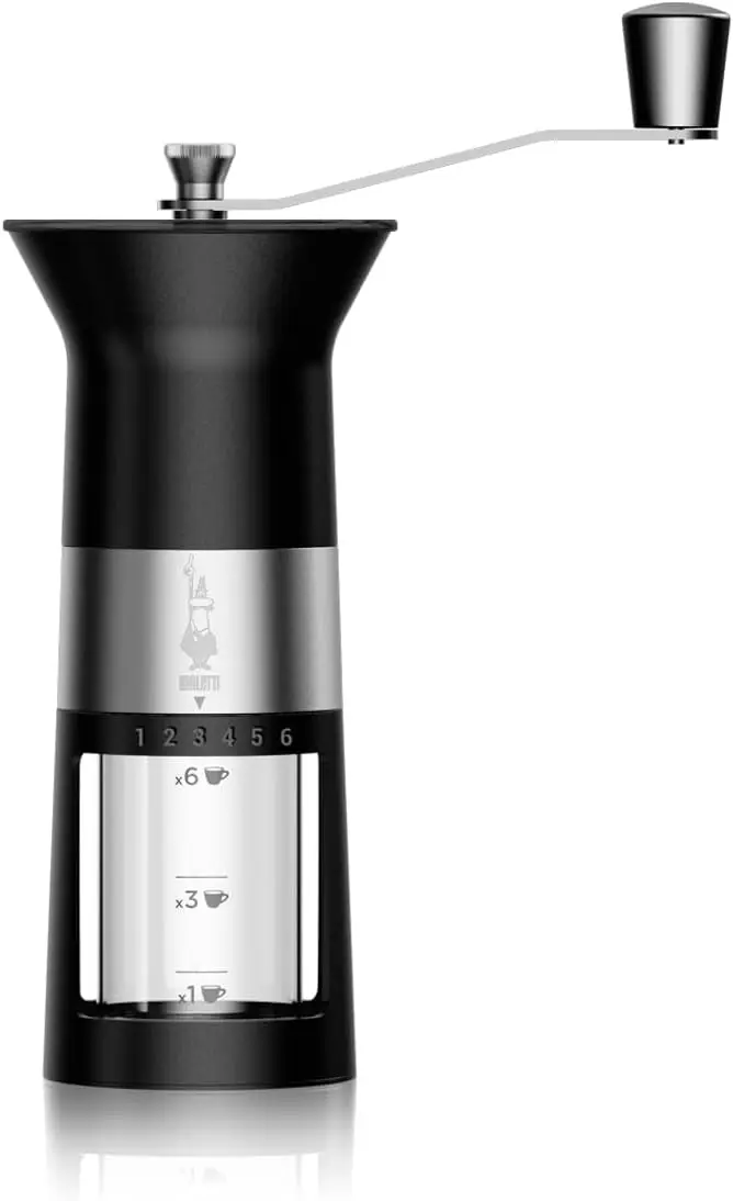 Manual Coffee Grinder, Stainless Steel, 6 Grind Settings, Black
Manual Coffee Grinder, Stainless Steel, 6 Grind Settings, Black