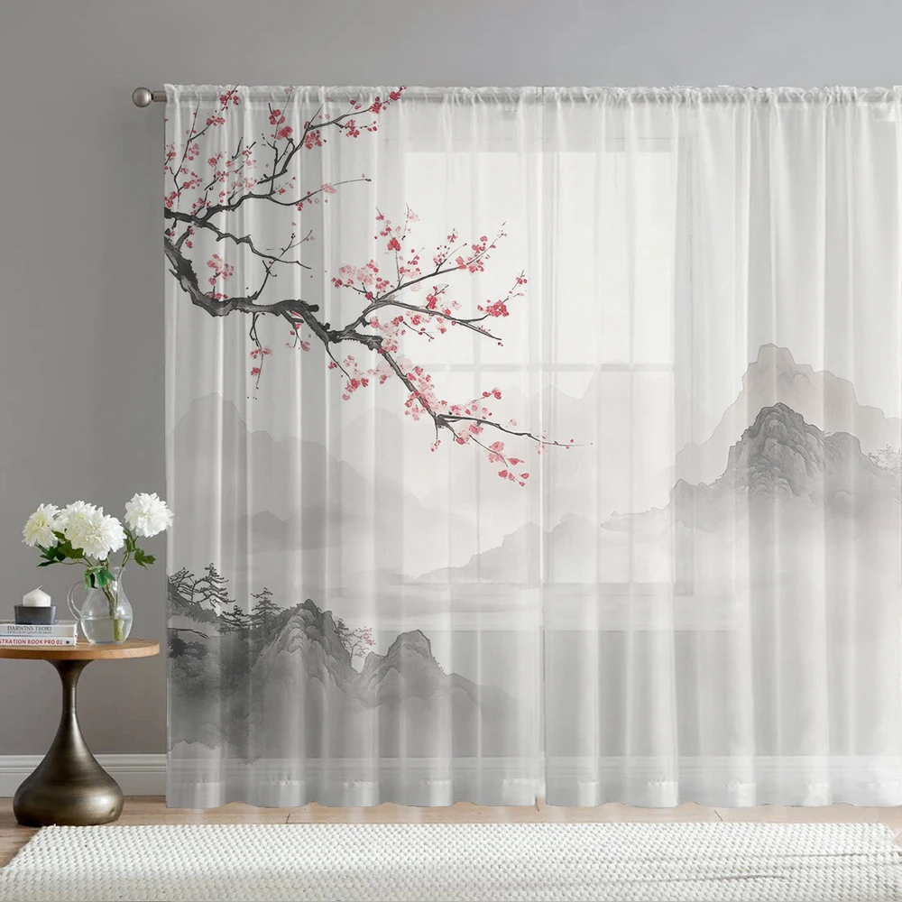 2Pcs Floral Branches And Mountain Scenery Print Home Decoration Window Screens Suitable For Coffee Shops, Restaurants
2Pcs Floral Branches And Mountain Scenery Print Home Decoration Window Screens Suitable For Coffee Shops, Restaurants