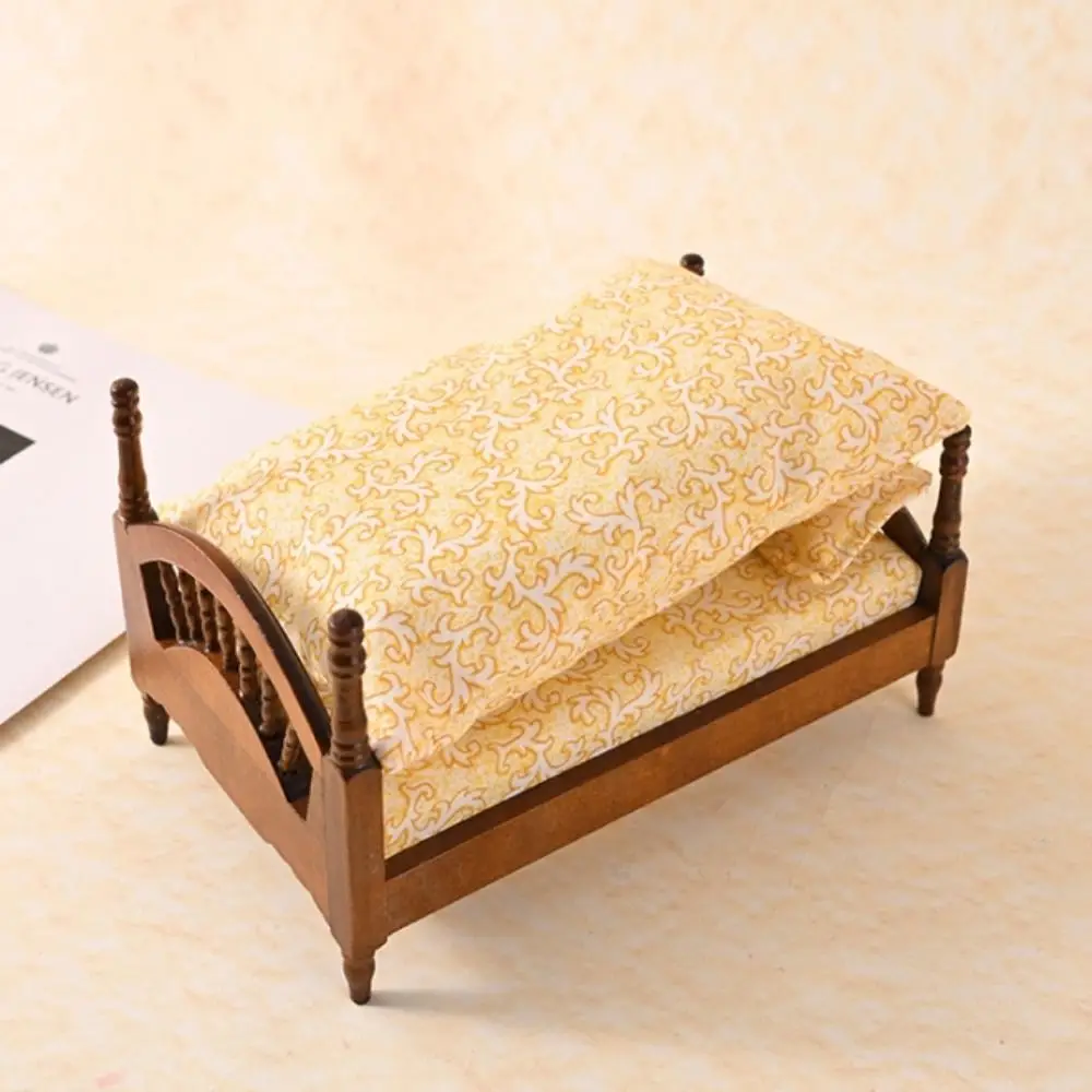 Children Gift 1:12 Dollhouse Wood Bed Bedroom Scene Decor Miniature Wood Bed Model Living DIY Simulation Single Bed Accessories
Children Gift 1:12 Dollhouse Wood Bed Bedroom Scene Decor Miniature Wood Bed Model Living DIY Simulation Single Bed Accessories