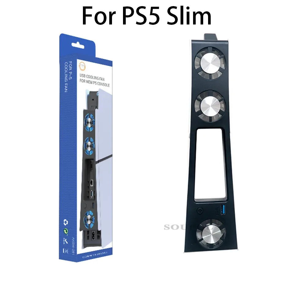 New RGB Light Cooling Fan for PS5 Slim Console with 3 Fans USB 3.0 Port Quiet Cooling System for PS5 Slim Gaming Accessories
New RGB Light Cooling Fan for PS5 Slim Console with 3 Fans USB 3.0 Port Quiet Cooling System for PS5 Slim Gaming Accessories