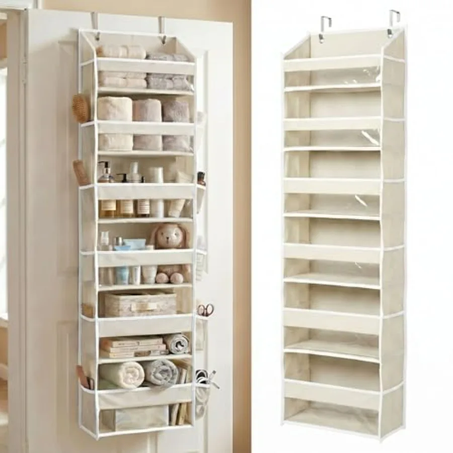 UPGRADED 6 Tiers Over The Door Organizer Hanging - 100D EXTRA THICK and 50lbs HUGE CAPACITY, 12 Side Mesh Pockets Over The Door
UPGRADED 6 Tiers Over The Door Organizer Hanging - 100D EXTRA THICK and 50lbs HUGE CAPACITY, 12 Side Mesh Pockets Over The Door