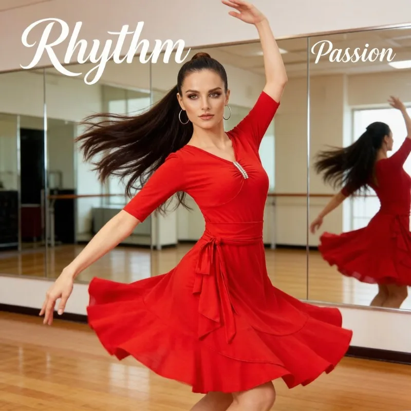 S-3XL Elegant Soft Stretch Professional Latin Dance Dress Adult Ballroom Competition Training Practice Stage Performance Costume
S-3XL Elegant Soft Stretch Professional Latin Dance Dress Adult Ballroom Competition Training Practice Stage Performance Costume