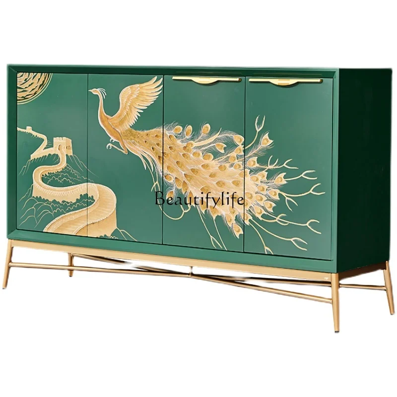 Modern light luxury new Chinese retro emerald side cabinet new painted peacock living room
Modern light luxury new Chinese retro emerald side cabinet new painted peacock living room