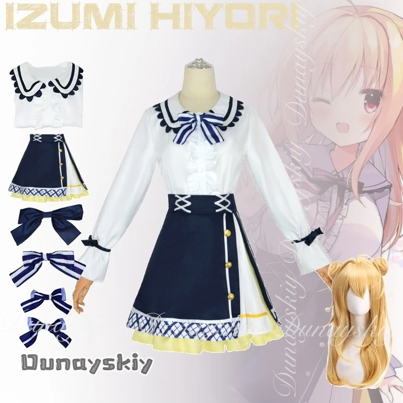 {Dunayskiy States}Hamidashi Creative Game Izumi Hiyori Cosplay Child Star With White And Black Dress With Light Blonde Wig suits
{Dunayskiy States}Hamidashi Creative Game Izumi Hiyori Cosplay Child Star With White And Black Dress With Light Blonde Wig suits