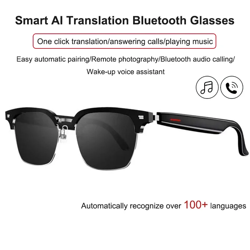 3 In 1 Smartglasses & Translator & Headset with Microphone Voice Assistant Bluetooth Call Camera Control Smart Bluetooth Glasses
3 In 1 Smartglasses & Translator & Headset with Microphone Voice Assistant Bluetooth Call Camera Control Smart Bluetooth Glasses