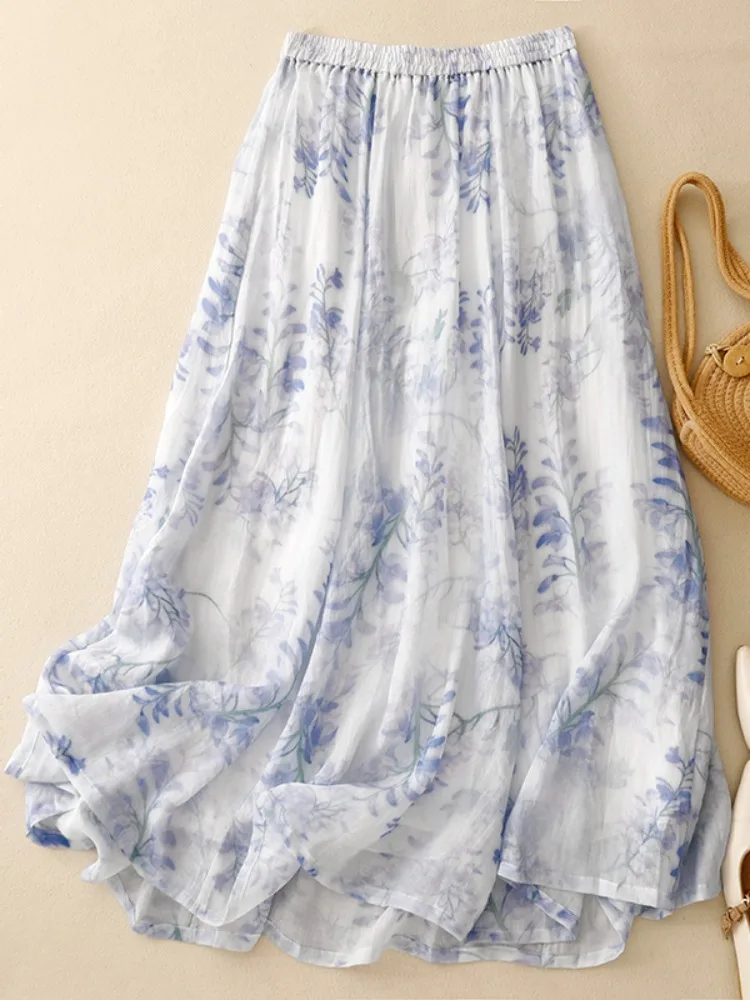 Summer Fre Thin Hemp Print ter Ne Dr Women's Draped Slimming Fairy Skirt Cotton Hemp A-Line Skirt
Summer Fre Thin Hemp Print ter Ne Dr Women's Draped Slimming Fairy Skirt Cotton Hemp A-Line Skirt