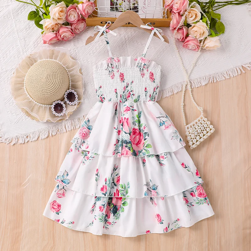 Fairy-like 2025 Summer New Casual Sleeveless Floral Print Dress for Girls; Cake Skirt
Fairy-like 2025 Summer New Casual Sleeveless Floral Print Dress for Girls; Cake Skirt