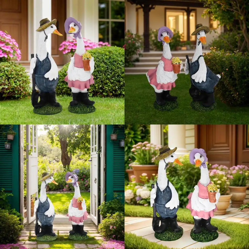 Large Outdoor Garden Resin Goose Statue - Big Lawn Duck Figurine for Home Yard Decorations and Landscape Enhancements
Large Outdoor Garden Resin Goose Statue - Big Lawn Duck Figurine for Home Yard Decorations and Landscape Enhancements