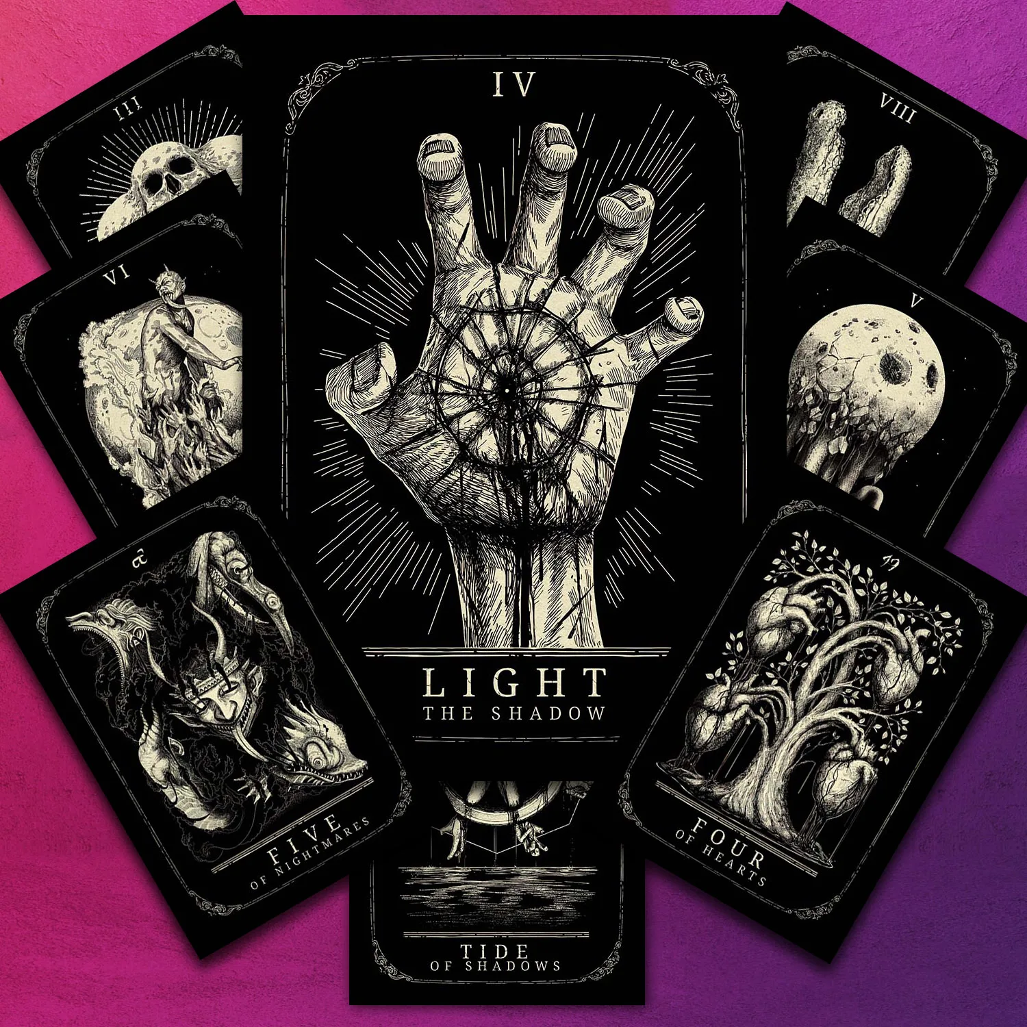 Witchcraft And Magic Tarot Cards Art Poster And Print, Nightmares,Hearts,Shadow, Abstract Tarot Wall Art, Canvas Painting Decor
Witchcraft And Magic Tarot Cards Art Poster And Print, Nightmares,Hearts,Shadow, Abstract Tarot Wall Art, Canvas Painting Decor