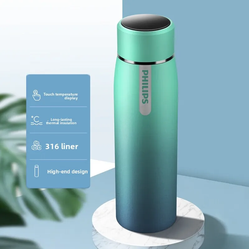 Philips Smart Touch Temperature Display Thermos Cup 316 Stainless Steel Insulation Leakproof Portable Office Travel Water Bottle
Philips Smart Touch Temperature Display Thermos Cup 316 Stainless Steel Insulation Leakproof Portable Office Travel Water Bottle