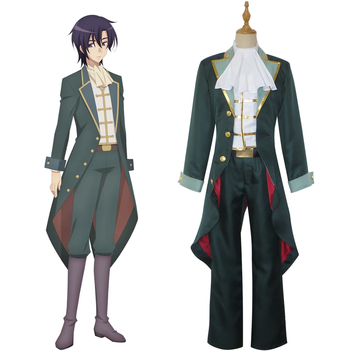 My Next Life as a Villainess: All Routes Lead to Doom! Hamefura Nicole Ascart Cosplay Costume Anime Green Tailcoat Suits Tuxedo
My Next Life as a Villainess: All Routes Lead to Doom! Hamefura Nicole Ascart Cosplay Costume Anime Green Tailcoat Suits Tuxedo