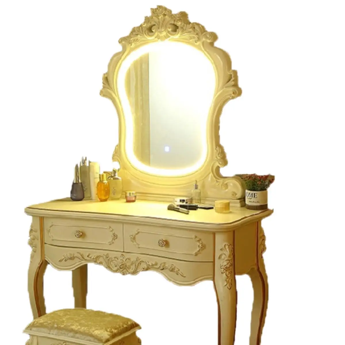 European dressing table Bedroom dressing table Multifunctional princess small apartment dressing table Internet celebrities
European dressing table Bedroom dressing table Multifunctional princess small apartment dressing table Internet celebrities