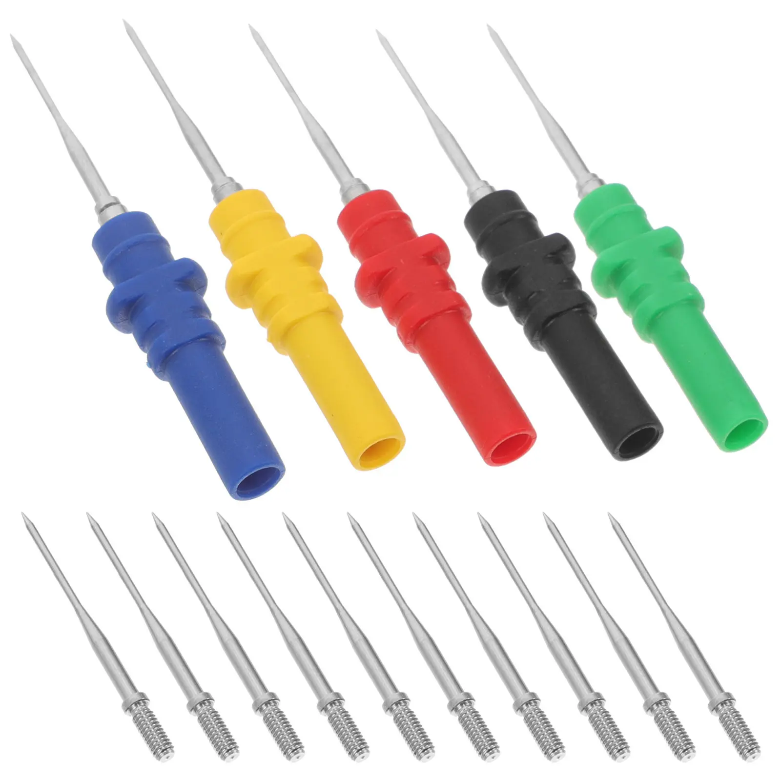 1Set Automotive Diagnostic Repair Tool Ergonomic Piercing Probe Non-Destructive Test Probes Replacement Tips Multimeter Back