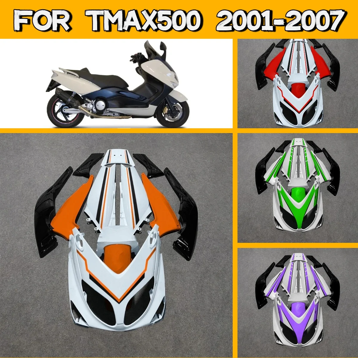 Комплект обвесов из АБС-пластика для Yamaha TMAX 500 (2001-2007), стильный дизайн, идеальная замена, 01-07 TMAX500
Комплект обвесов из АБС-пластика для Yamaha TMAX 500 (2001-2007), стильный дизайн, идеальная замена, 01-07 TMAX500