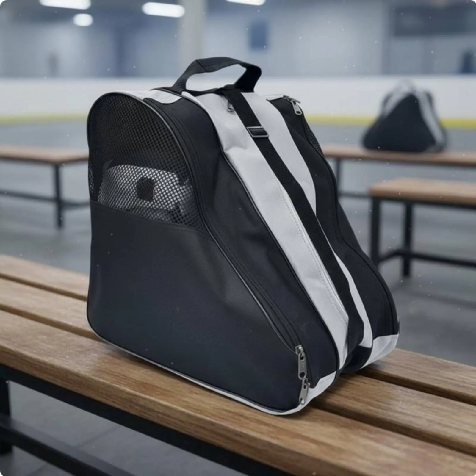 Wheeled Skating Bag Adjustable Shoulder Strap Ice Skating Bag Waterproof Multi-Compartment Design for Children, Storage, Travel
Wheeled Skating Bag Adjustable Shoulder Strap Ice Skating Bag Waterproof Multi-Compartment Design for Children, Storage, Travel