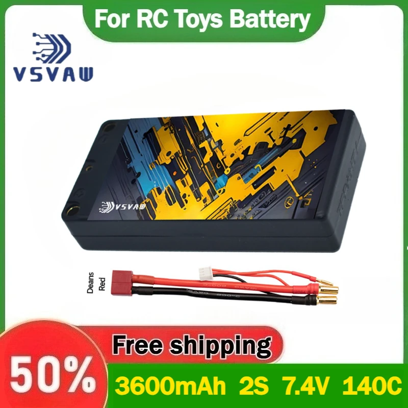 3600mAh 2S 7.4V 140C 1/12 Racing Bigfoot Off-road Thin Hard Shell Lithium Battery
3600mAh 2S 7.4V 140C 1/12 Racing Bigfoot Off-road Thin Hard Shell Lithium Battery
