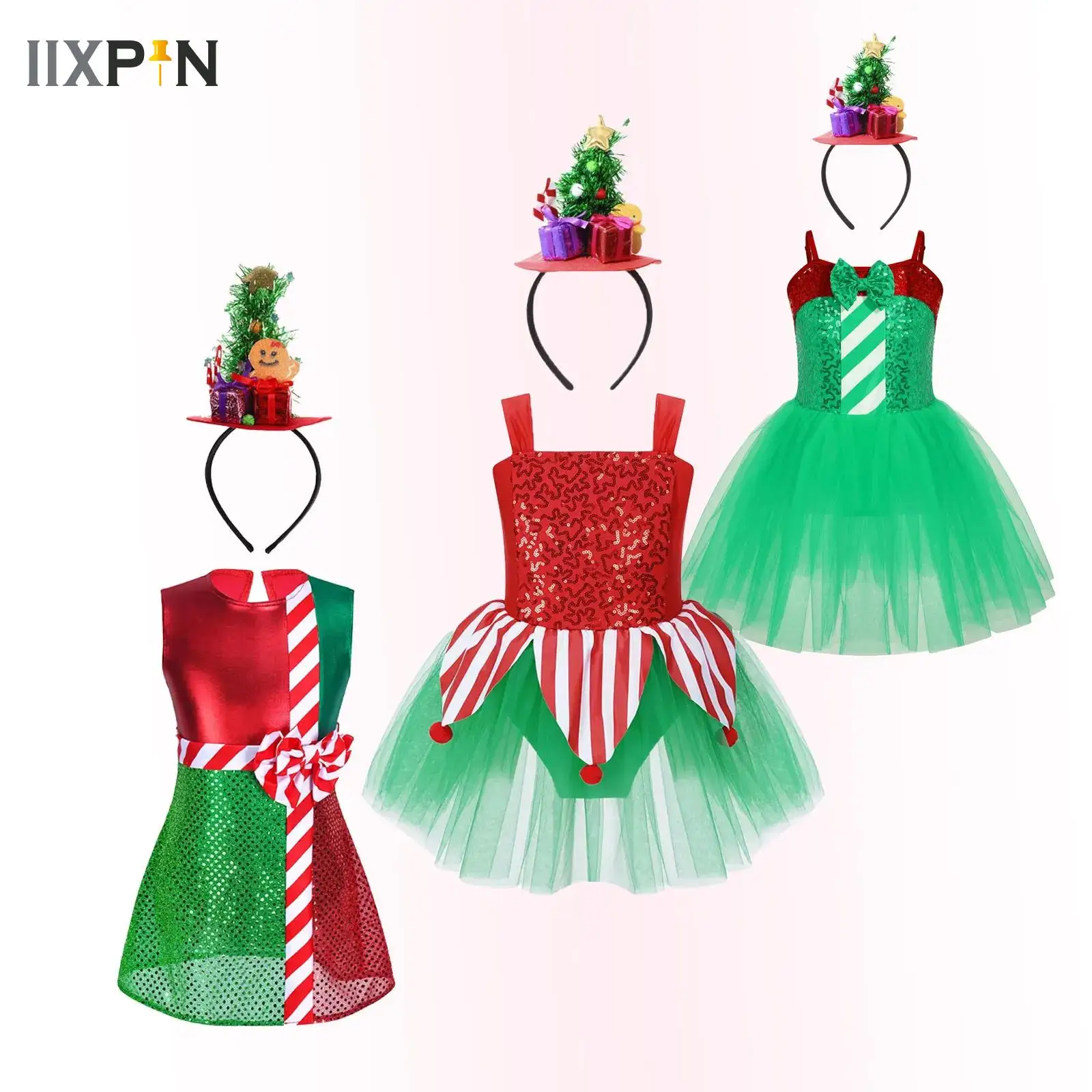 Girls Candy Cane Xmas Christmas Elf Santa Claus Cosplay Costume Sequin Figure Skating Dress Ballet Tutu Dance Leotards Dress
Girls Candy Cane Xmas Christmas Elf Santa Claus Cosplay Costume Sequin Figure Skating Dress Ballet Tutu Dance Leotards Dress