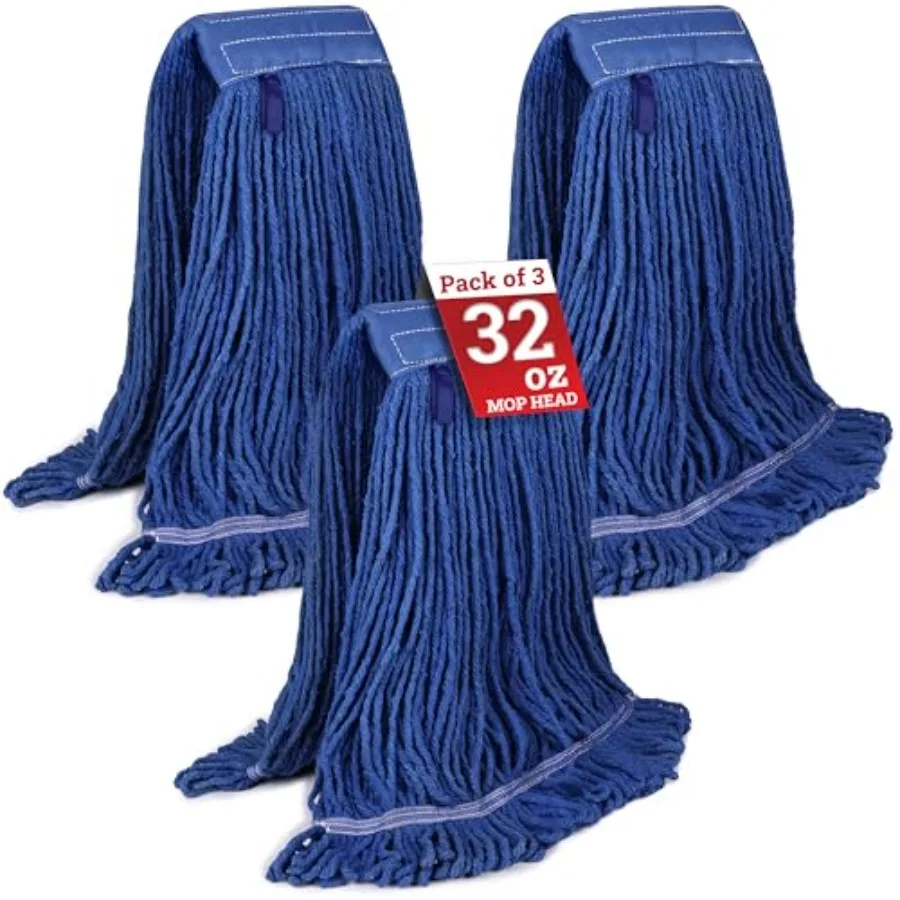 KLEEN HANDLER Blended Loop End Heavy Duty Mop Head Replacement, Wet Mop Refills for Industrial and Commercial Use, Dark Blue
KLEEN HANDLER Blended Loop End Heavy Duty Mop Head Replacement, Wet Mop Refills for Industrial and Commercial Use, Dark Blue
