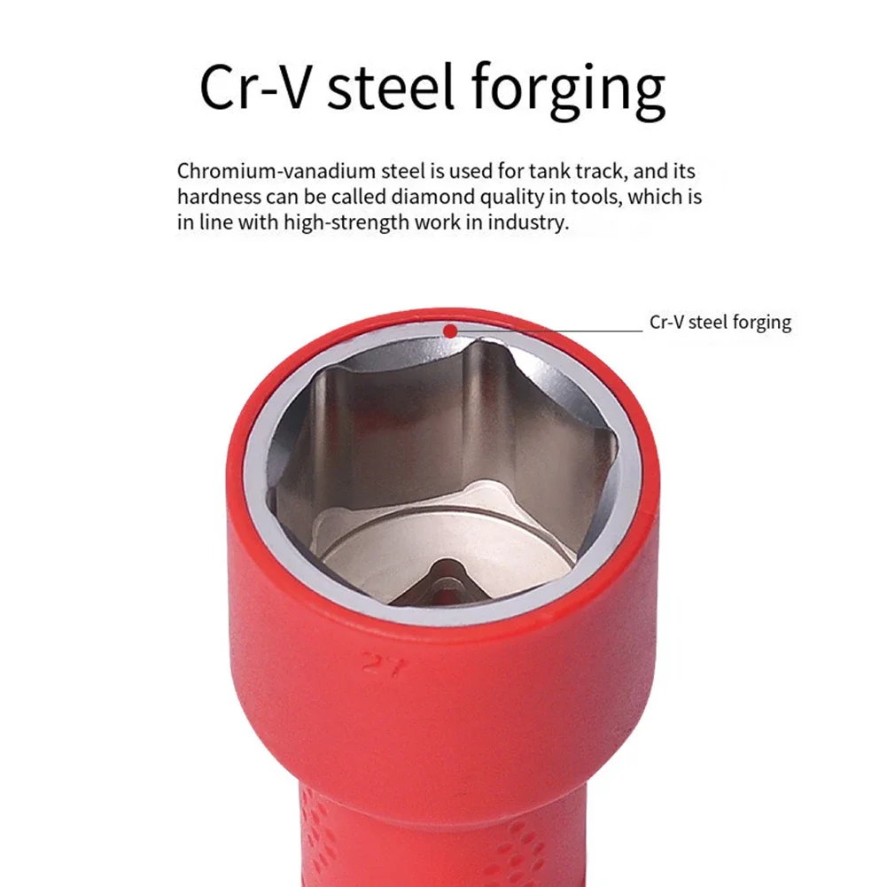 Electrical Insulation Insulated Socket Wrench 3/8 Ratchet Wrench Electric Shock Prevention High Voltage Insulation
Electrical Insulation Insulated Socket Wrench 3/8 Ratchet Wrench Electric Shock Prevention High Voltage Insulation