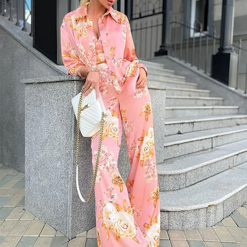 Women's Elegant Set 2024 Spring New Fashion Long Sleeved Printed Shirt Straight Leg Pants,Color Youth and Beauty
Women's Elegant Set 2024 Spring New Fashion Long Sleeved Printed Shirt Straight Leg Pants,Color Youth and Beauty