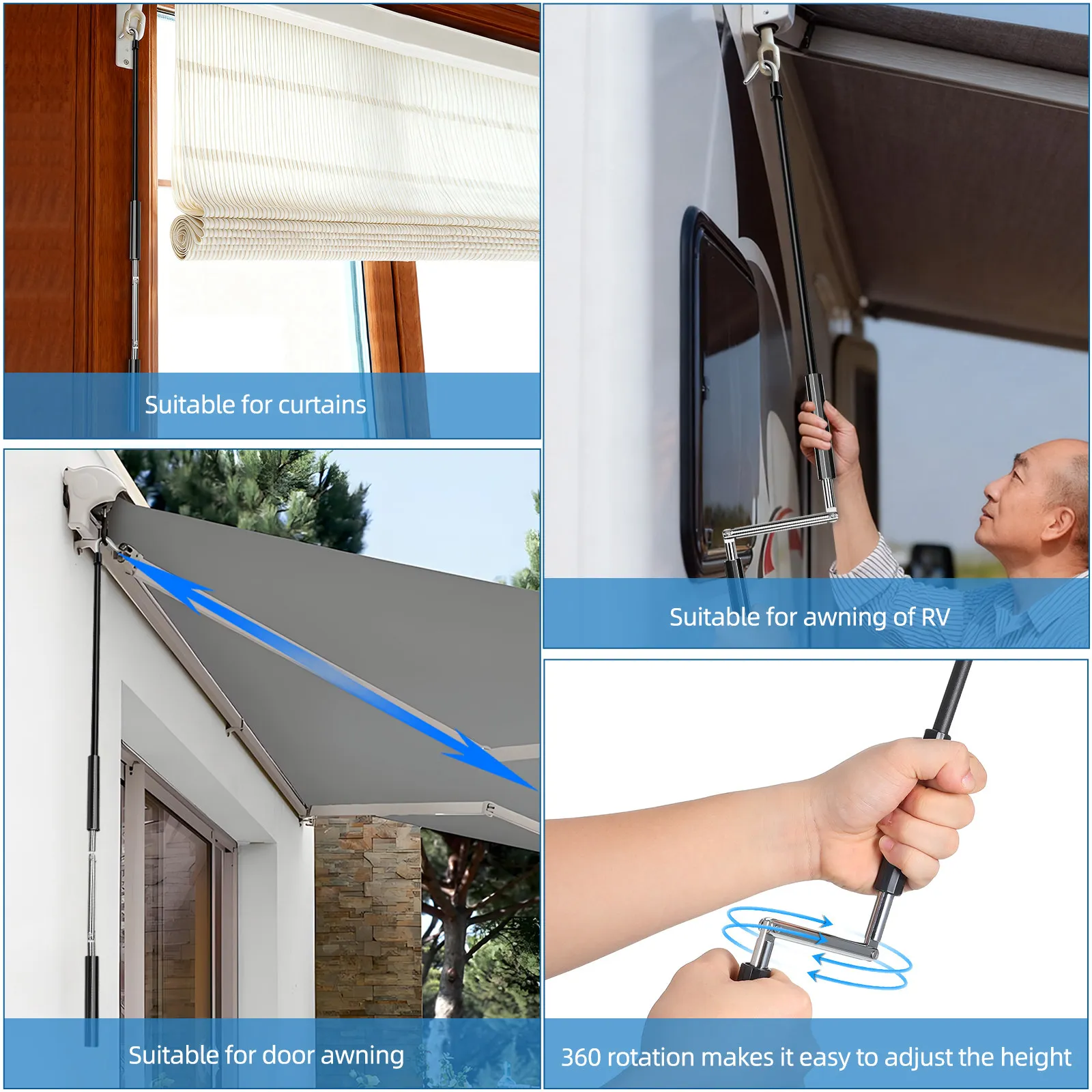 Sunshade Hand Rod Awning Crank Handle Patio Canopy Replacement Wand Heavy Duty Outdoor Manual Operated parts Awnings Accessories
Sunshade Hand Rod Awning Crank Handle Patio Canopy Replacement Wand Heavy Duty Outdoor Manual Operated parts Awnings Accessories