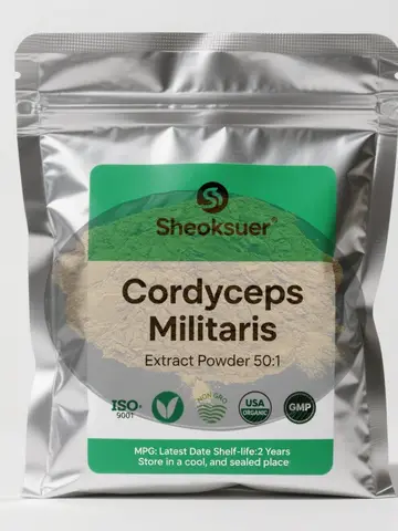 Sellado profesional de fábrica y embalaje personalizado Extracto de CORDYCEPS Militaris para resaltador corporal y facial en polvo
