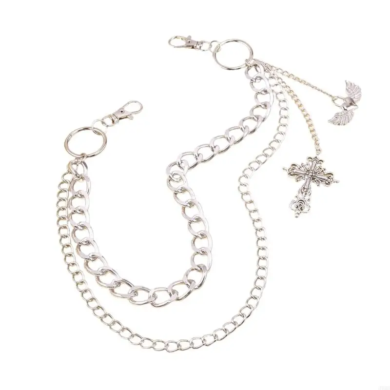 652F Popular Hiphop Waist Chain with Crossed Pendant Waist Charm Street Pants Chain Body Chain Trousers Chain Cool Accessory
652F Popular Hiphop Waist Chain with Crossed Pendant Waist Charm Street Pants Chain Body Chain Trousers Chain Cool Accessory