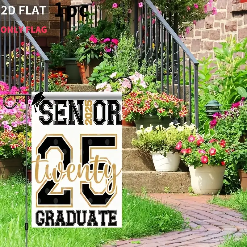 2D FLAT 1pc Double-Sided garden flag Senior Class Of Twenty Five Graduate 28x40 Inch Polyester fabric, Perfect for Patio, Garden
2D FLAT 1pc Double-Sided garden flag Senior Class Of Twenty Five Graduate 28x40 Inch Polyester fabric, Perfect for Patio, Garden